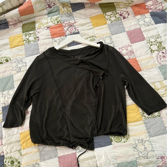 Lurdes Bergada~Summer Collection Asymmetrical Drape Cotton Jersey Top size Large - Picture 15 of 16